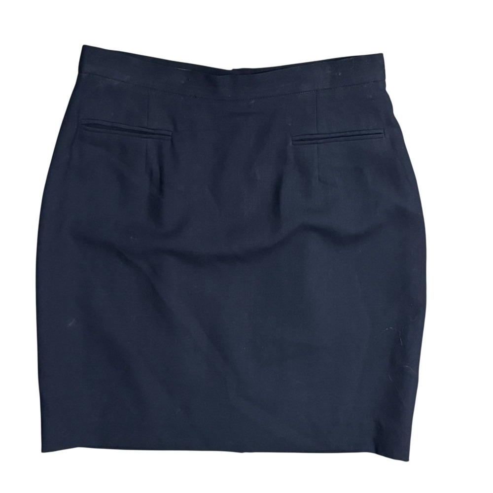 Banana Republic black 100% Wool Pencil 10 Skirt Made Italy 90s minimalist office